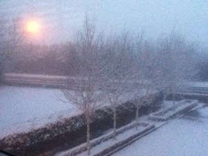 The snow has stopped but the fog hasn't lifted.  Welcome to the ever murky world of Stokenchurch.  