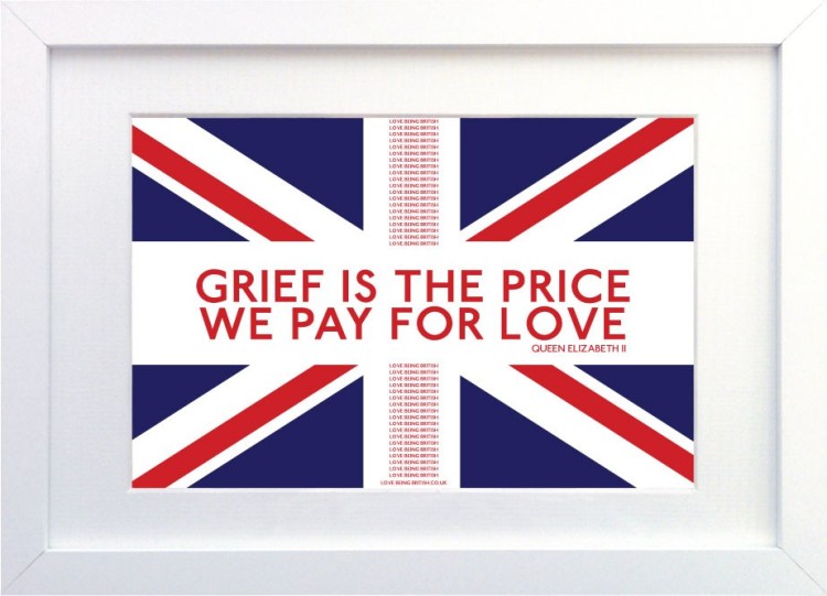 Grief is the price pay for love