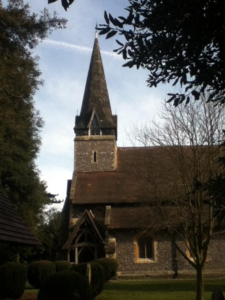All Saints Church In Leavesden where we were fortunate to meet the kind and helpful Assistant Priest, Martin Brown.