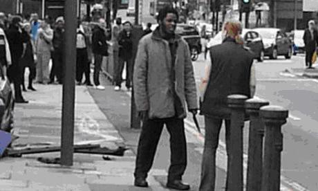 Confronting a Knife Wielding, gun toting terrorist