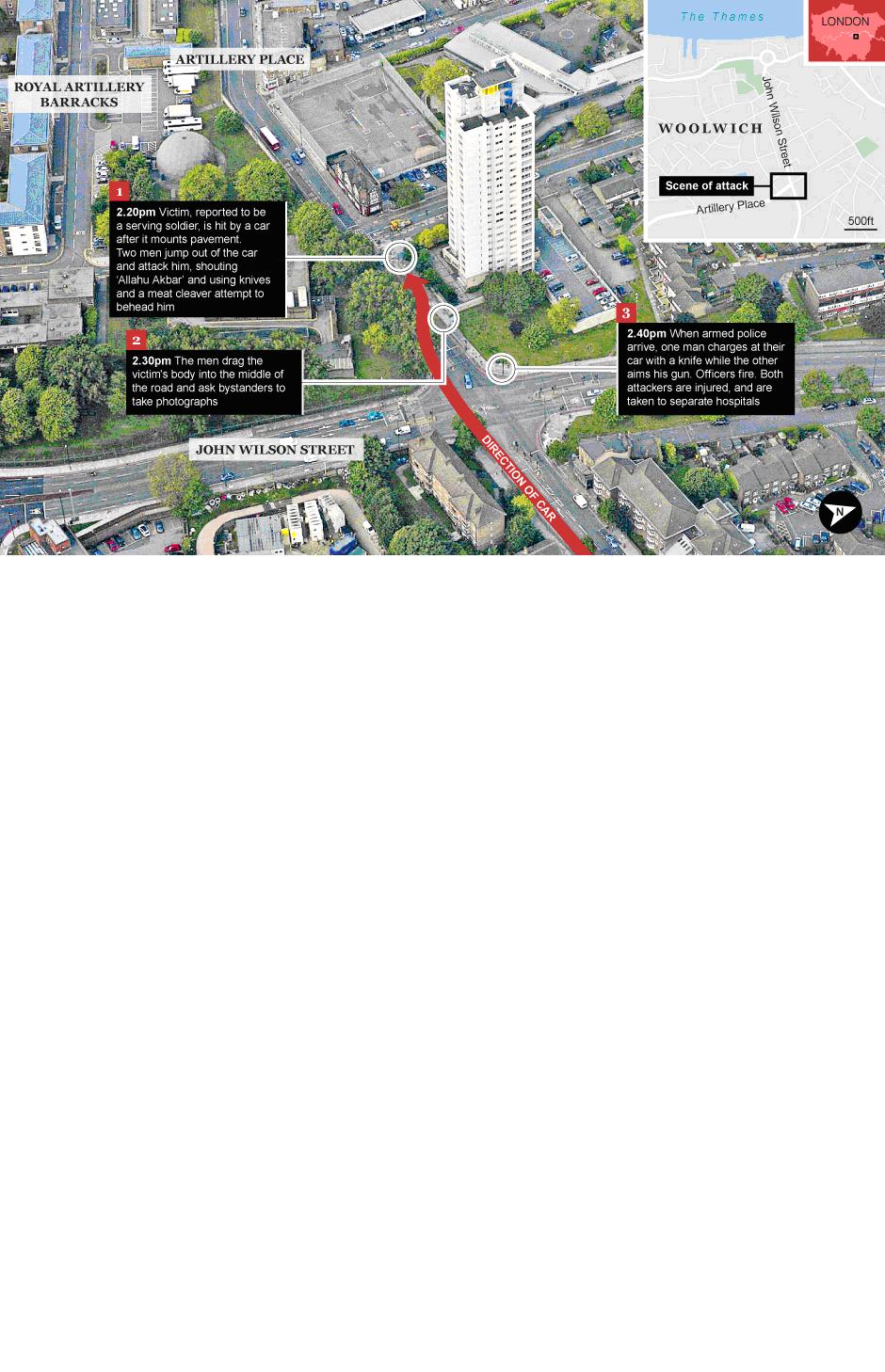 Woolwich Terrorism Map