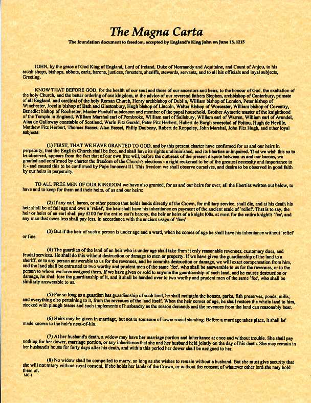 Magna Carta text