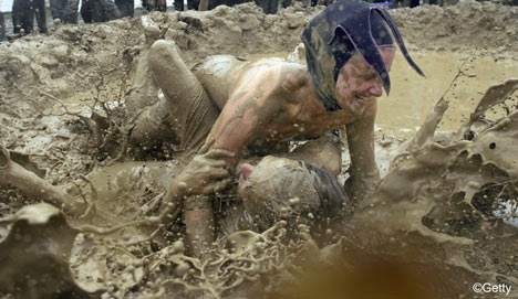Mud wrestling