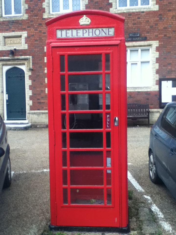 Red village telephone box