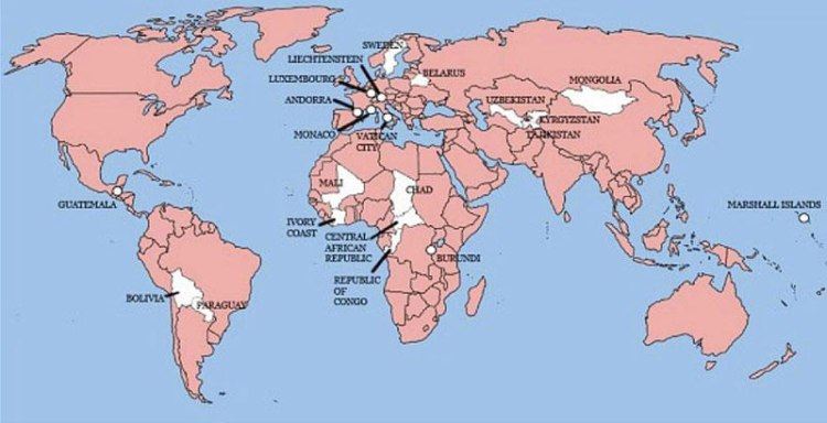 Countries not invaded by Britain