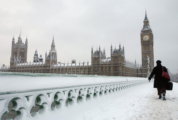 Snowy London