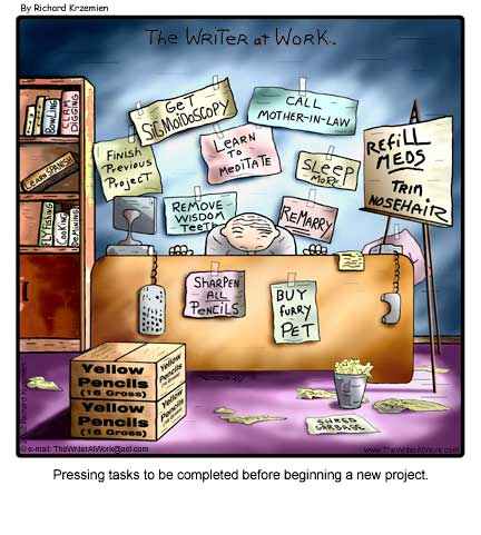 Typical procrastining writer