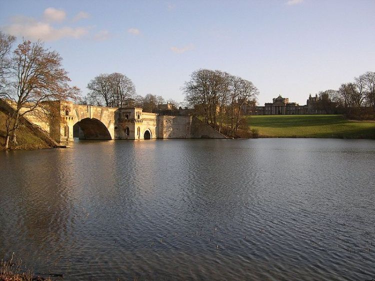 The Grand Bridge over the lake at Blenheim Palace