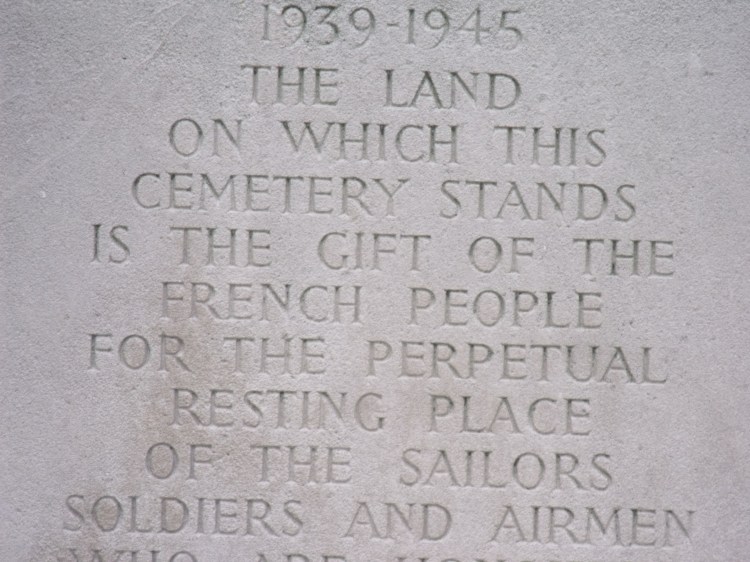 The Ryes War cemetery at Bazenville