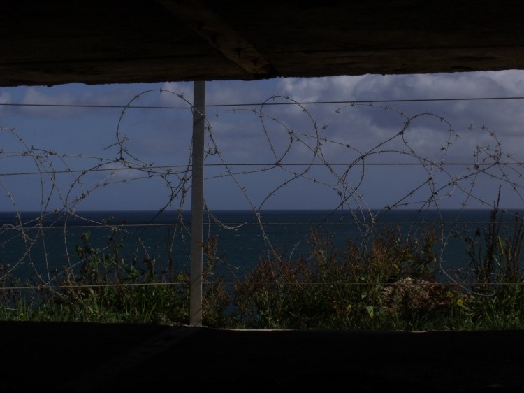 Looking out of a gun post