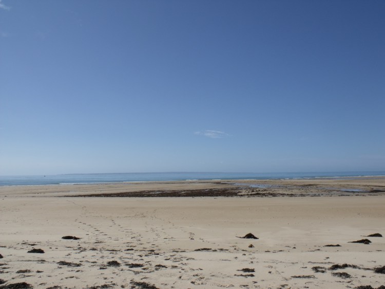 A deserted Normandy beach