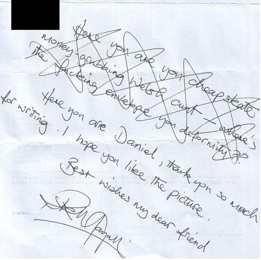 Rik Mayall Fan Mail