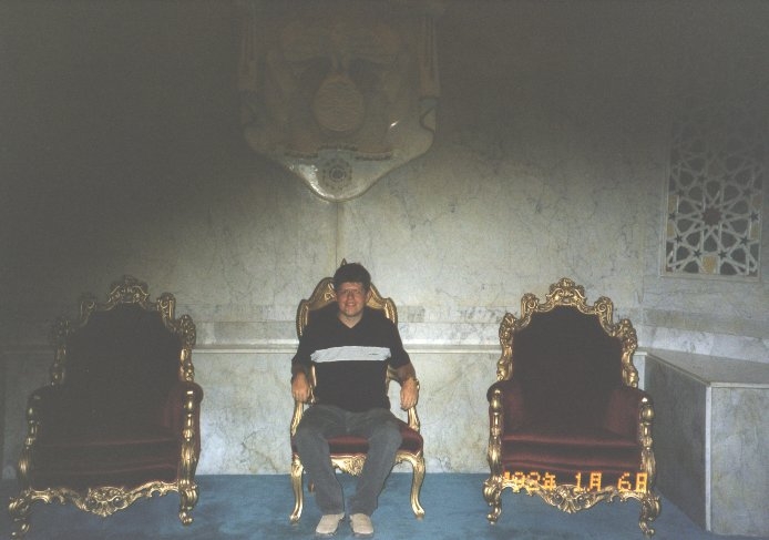 Sat on the throne of the King of Jordan