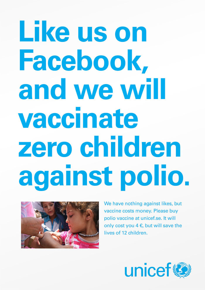 Unicef-Likes dont save lives