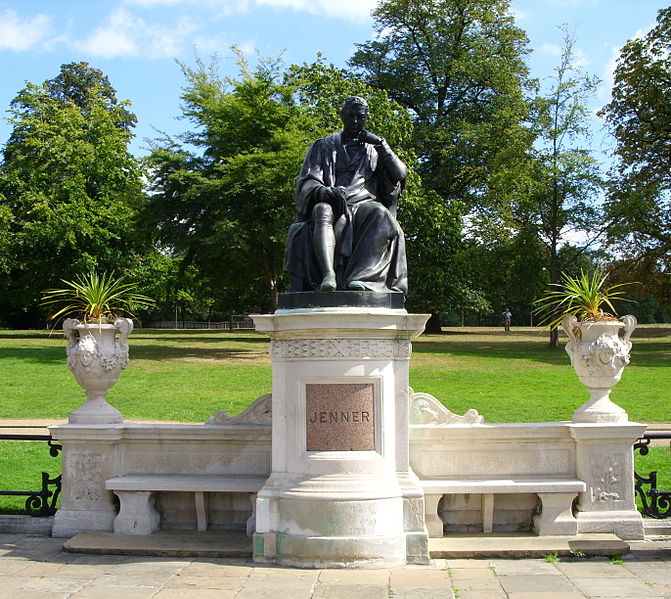Memorial to Edward Jenner in Kensington Gardens.  Photo  by Iridescent