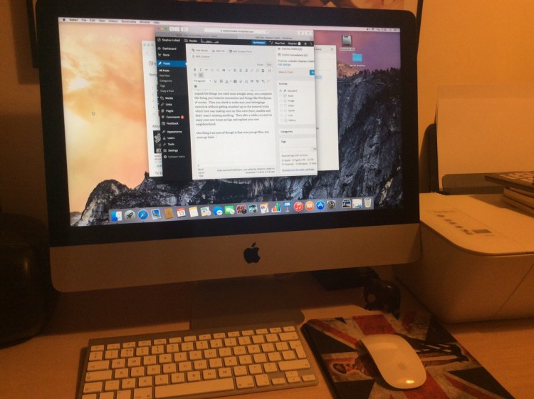 My new iMac, works like a dream and I entirely love it.