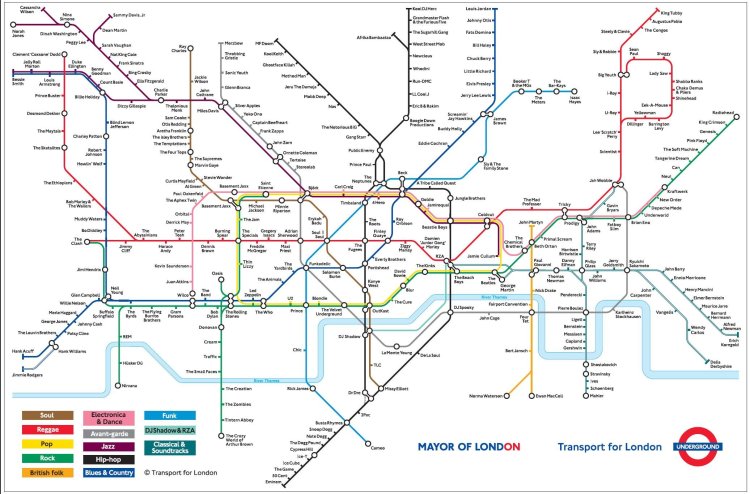 London Tube map re-imagined in a musical form.
