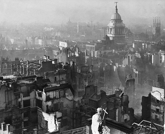 View from St. Paul's Cathedral after The Blitz.