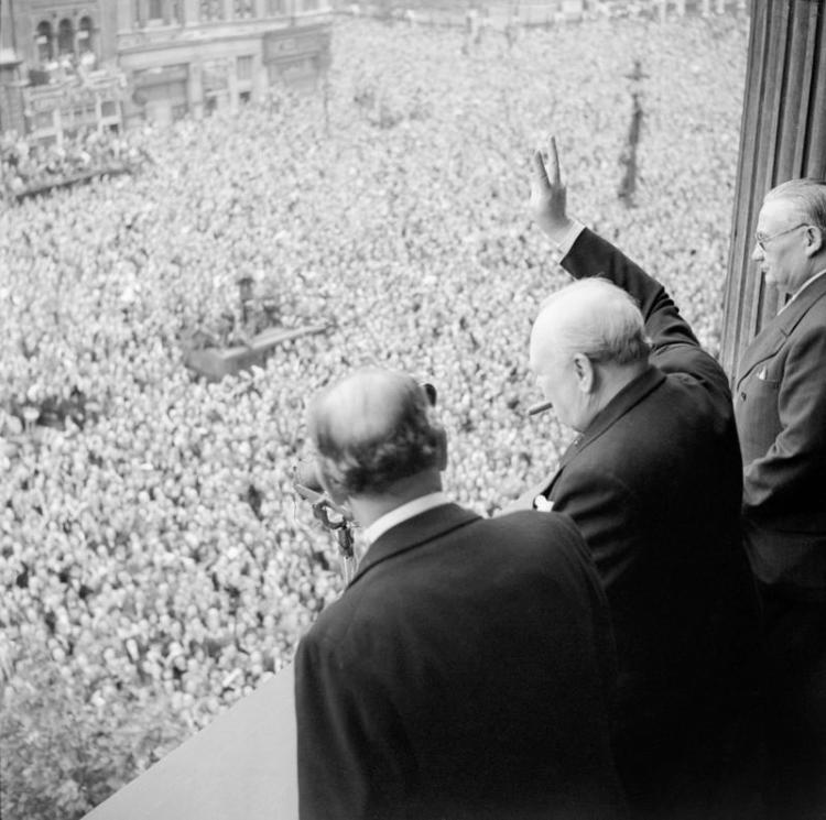 Churchill on VE Day