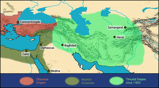 The Timurid Empire around 1405 AD