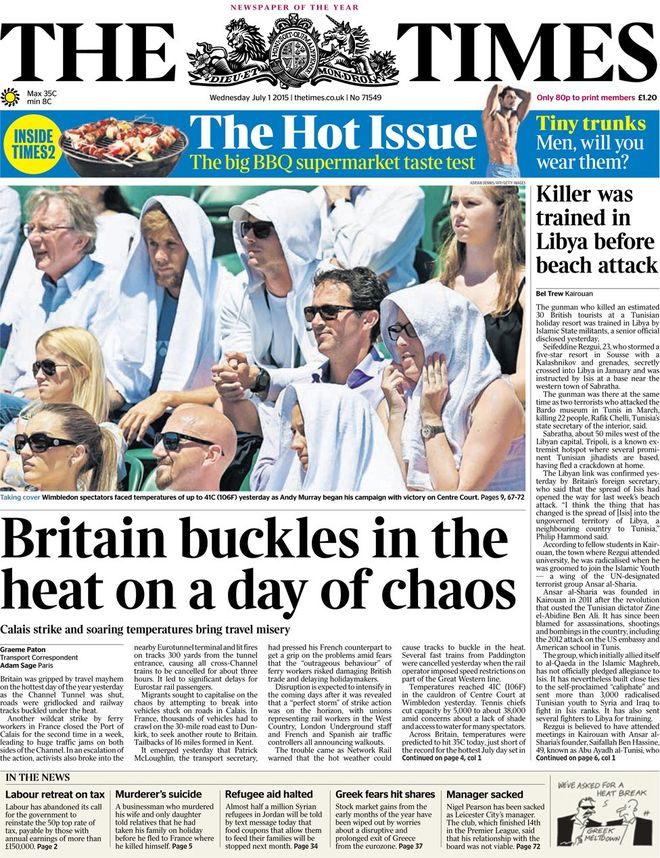 Headlines moaning about the few bad aspects of summer