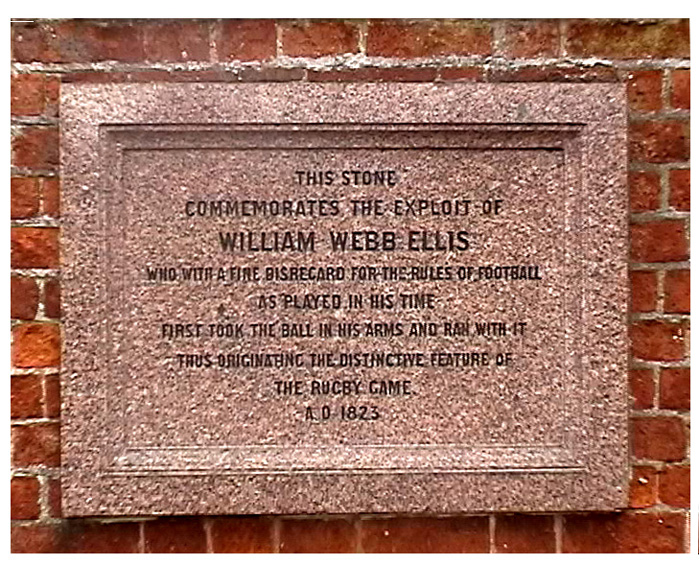 William Webb Ellis plaque