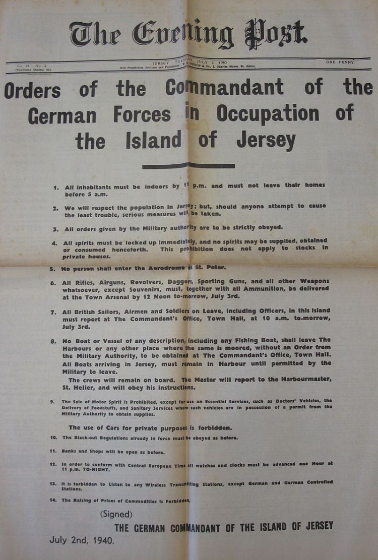 The Orders of The German Commandant.