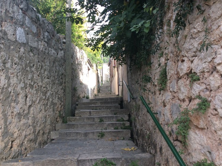 steep steps in Dubrovnik
