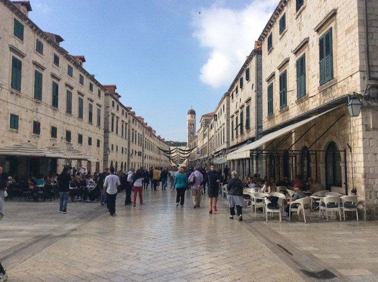 Placa Stradum is the main street in old Dubrovnik, lined with a very polished white marble it is entirely breathtaking.