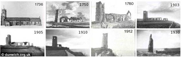 The fall of the final medieval Dunwich Church