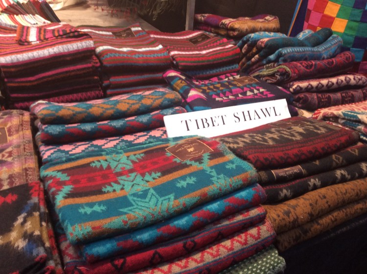 some days the clothing has more emphasis on India, Africa or the Far East.  Happily for me this day there was plenty of hand made products from Central Asia