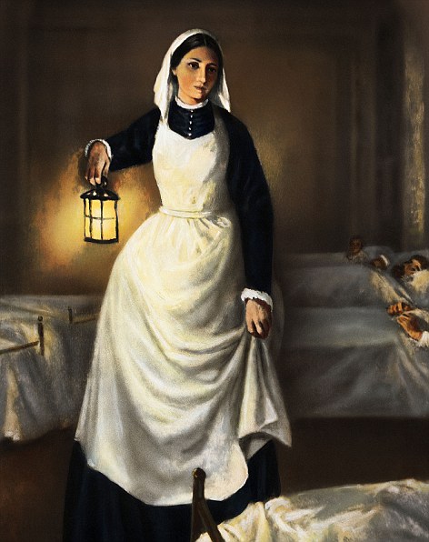 Lady with the lamp- Florence Nightingale (1820-1910).