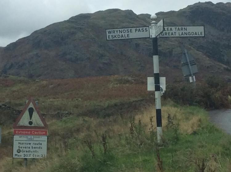 EXTREME CAUTION! The road less travelled - Wrynose Pass and then on to Hardknott Pass.