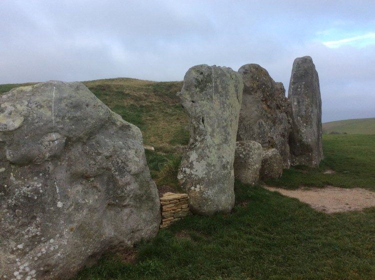 The large stones that once blocked the entrance