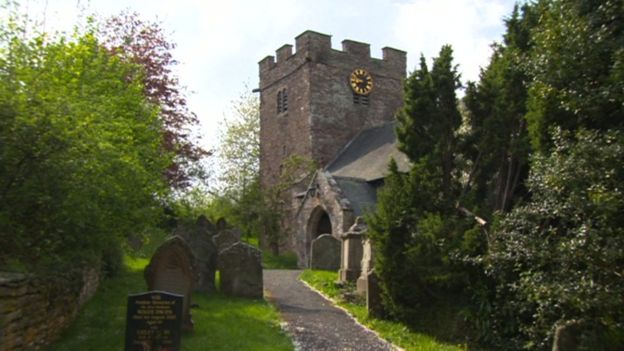 St Faith's Church in Bacton, Herefordshire.