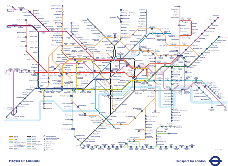 The upcoming London Underground Map with the new Elizabeth Line added!