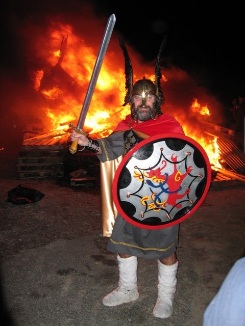 Guizer Jarl at Norwick Up Helly Aa