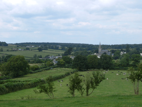 The Lost City of Trellech underneath the fields as it has been for centuries.