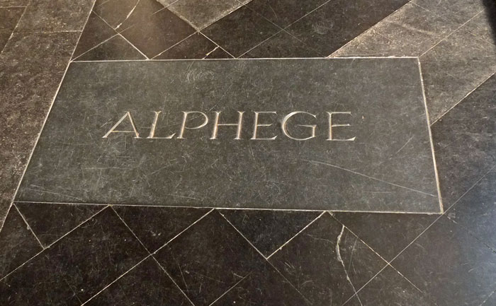 The final resting place of Saint Æthelred in Canterbury Cathedral
