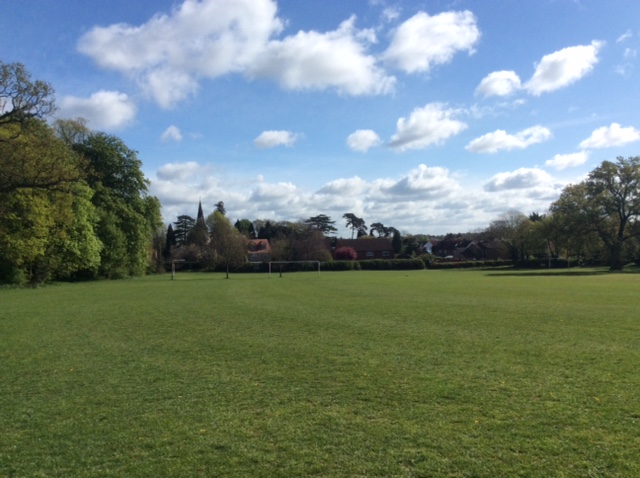 First sight of the church