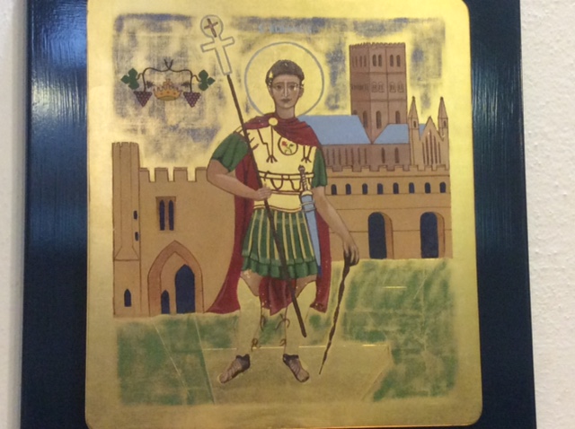 Saint Alban, one of the most prominent early British Christians who was martyred by the Romans at what is now the beautiful city of St Albans. The Abbey Cathedral there is incredibly beautiful.