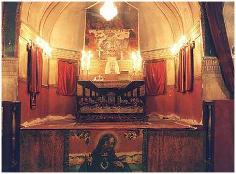 Inside a beautiful and ancient Nestorian Church in the Iranian city of Shiraz.