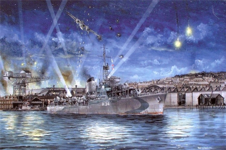 ORP Błyskawica painting