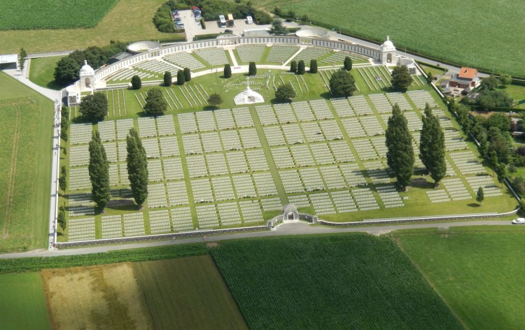 Tyne Cot cemetery, the largest Commonwealth cemetery, sadly it has lots of company in battlefields around Ypres and Passchendaele​.