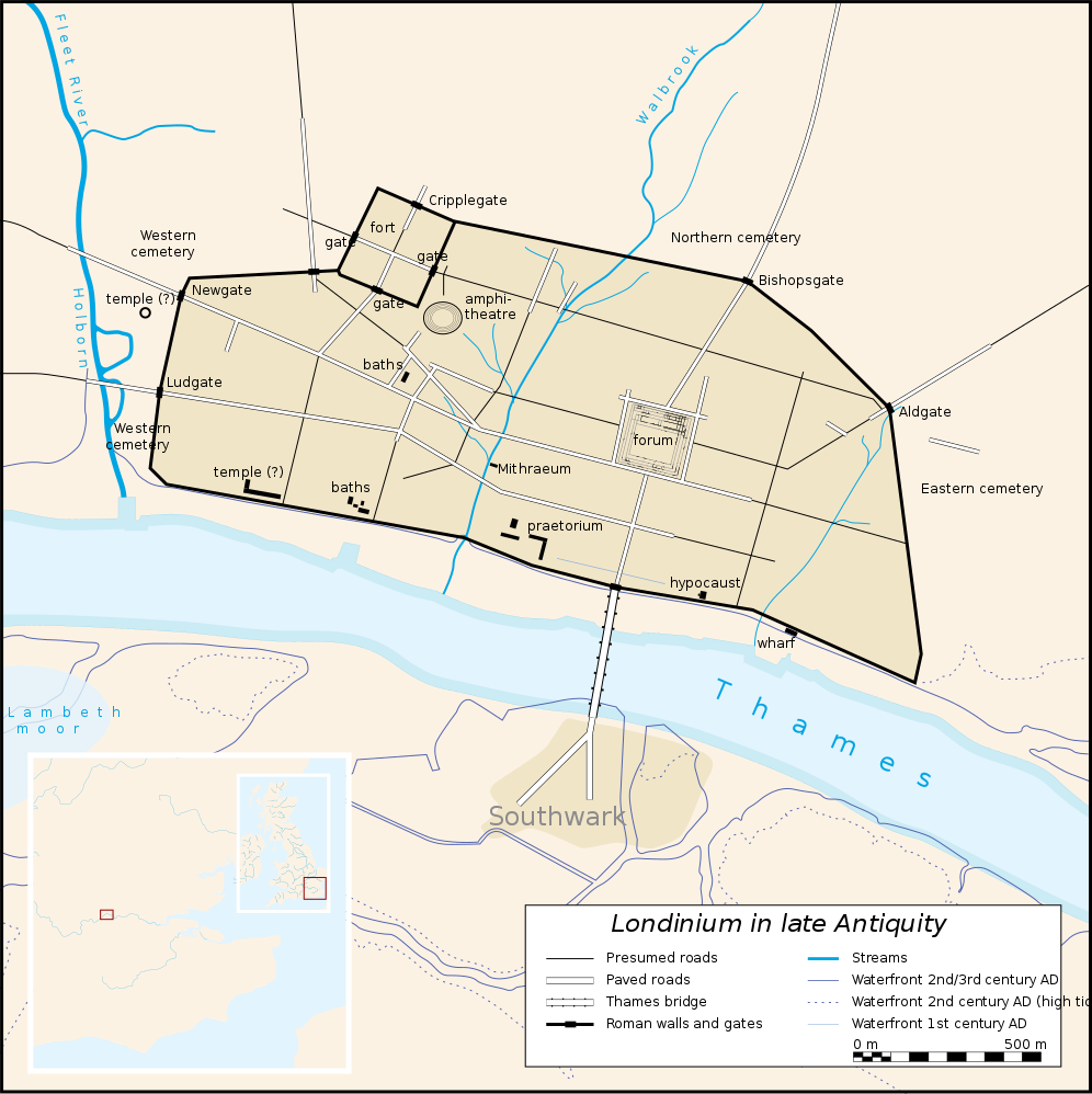 Map of Londinium - Roman London.