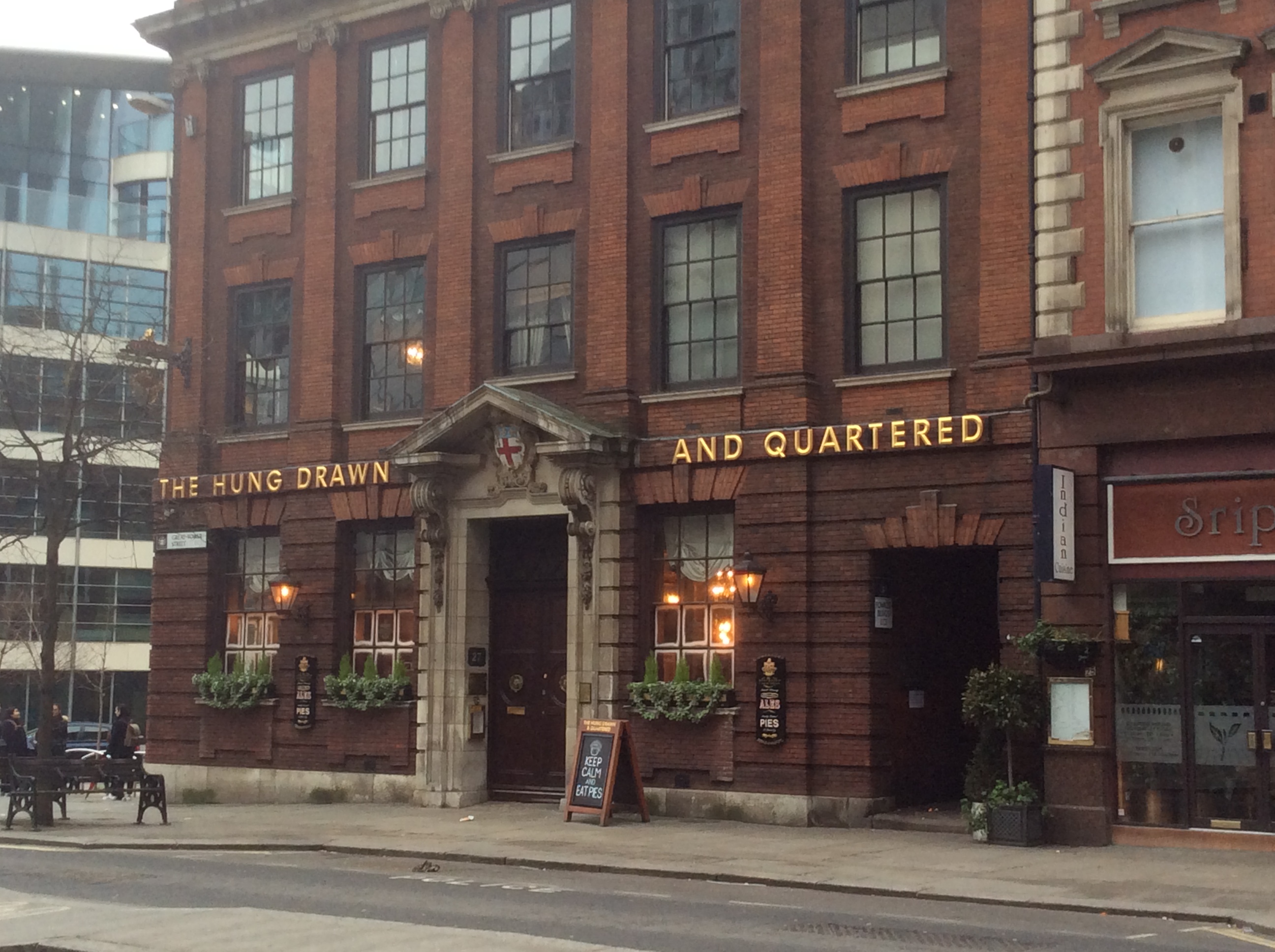 The Hung Drawn And Quartered. I wonder what used to happen here? Their pies in the 15th century had lots of body in them.