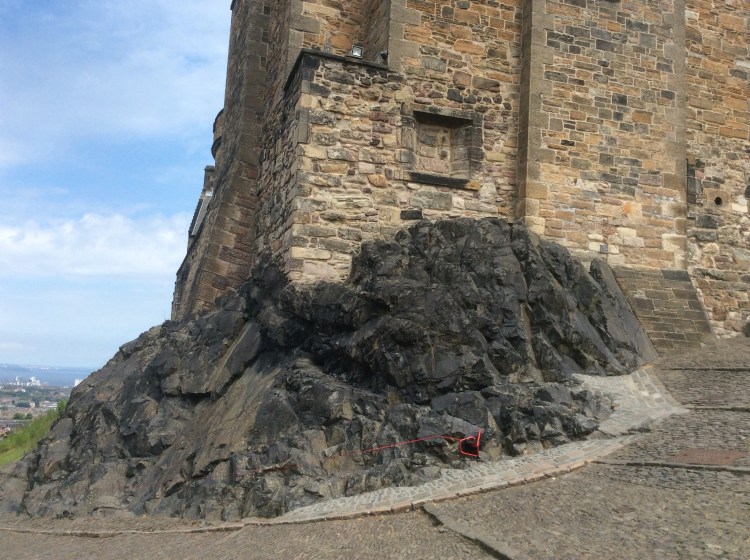 The castle is built on top of an extinct volcano