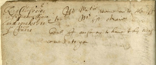 King Charles I in Parliament