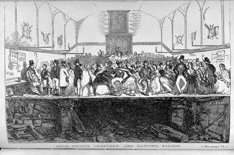 Dancing on the seat at Enon Chapel