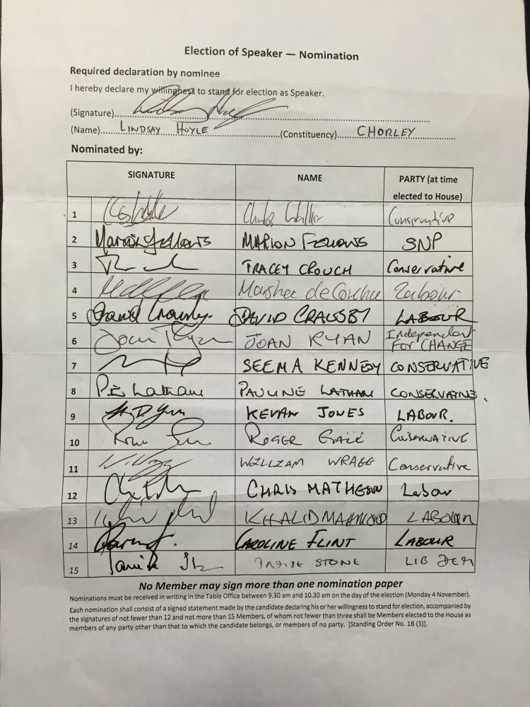 Speaker Nomination form